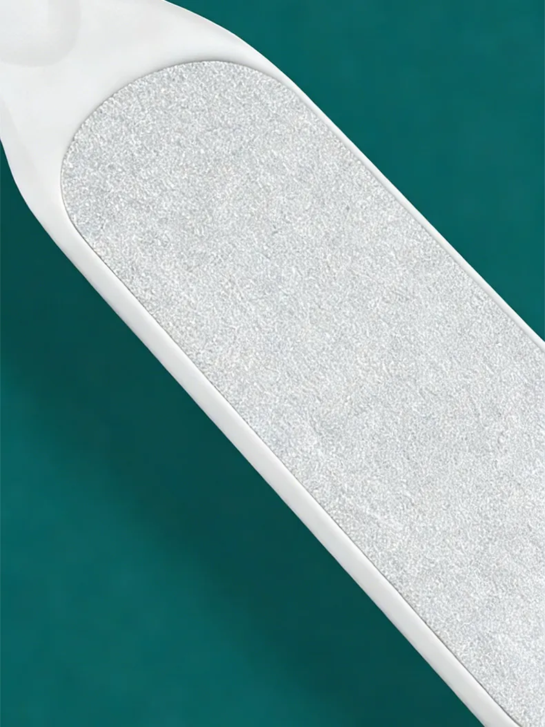 Foot file for removing dead skin, calluses, and rough skin; foot scrub, pumice stone, foot scraper. White-3