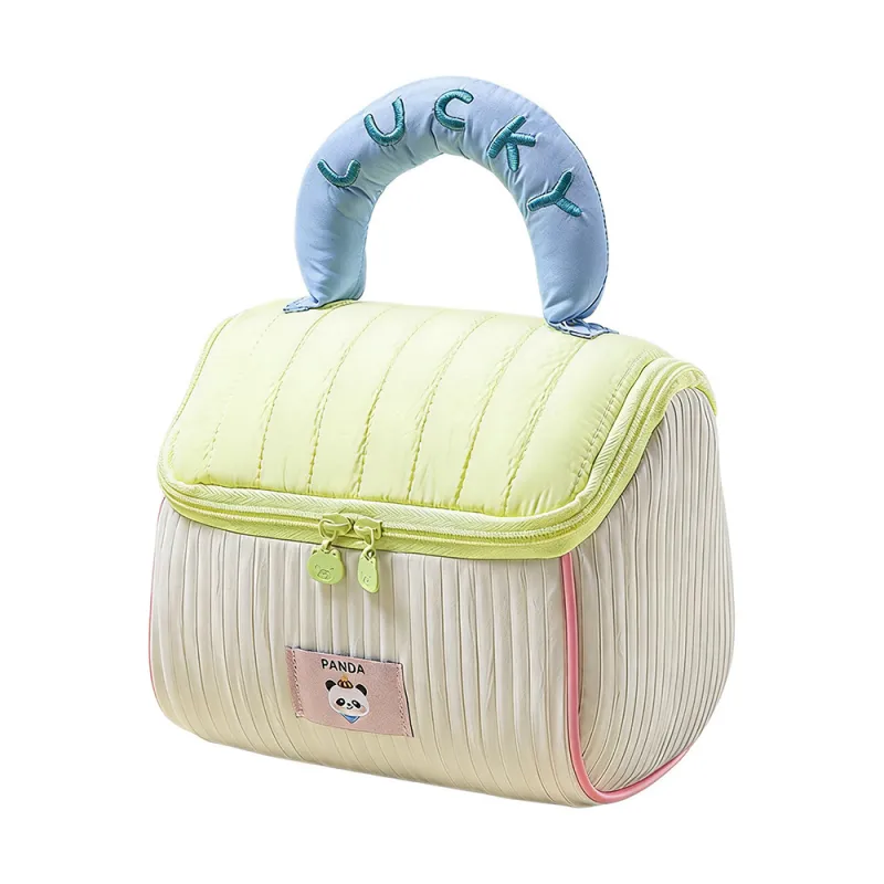 Fun Cottage Storage Bag Portable House Makeup Bag Thickened Large Capacity Toiletry Bag Soft Handheld Storage Bag