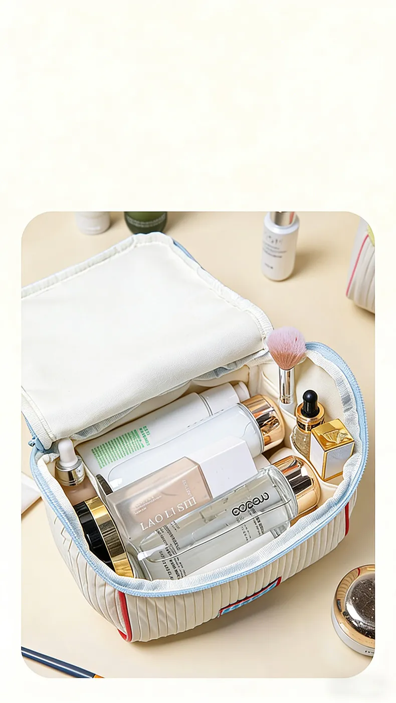 Fun Cottage Storage Bag Portable House Makeup Bag Thickened Large Capacity Toiletry Bag Soft Handheld Storage Bag Yellow-7