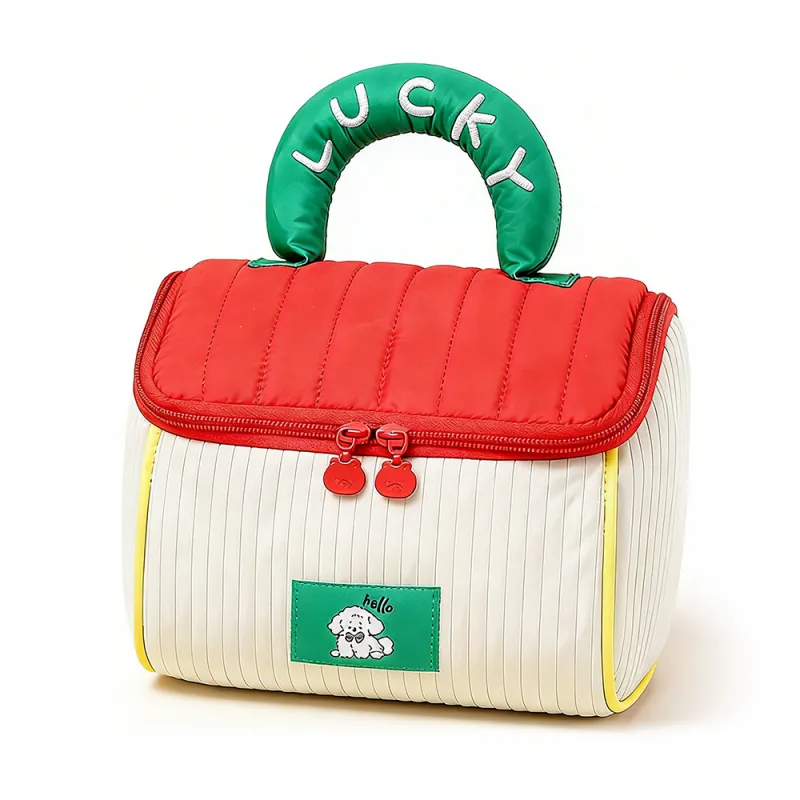 Fun Cottage Storage Bag Portable House Makeup Bag Thickened Large Capacity Toiletry Bag Soft Handheld Storage Bag