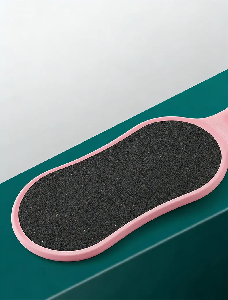 Gourd-shaped sandpaper foot file, foot scrubber, callus remover, foot rasp, foot care tool for removing dead skin and calluses. Pink-5