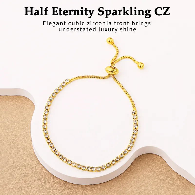 Gypsophila Roman Bracelet with Full Rhinestones, Stretchable and Adjustable, Versatile Creative Jewelry Gold-2