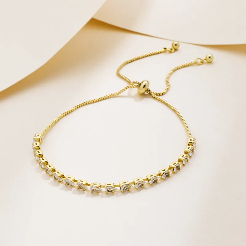 Gypsophila Roman Bracelet with Full Rhinestones, Stretchable and Adjustable, Versatile Creative Jewelry Gold-6