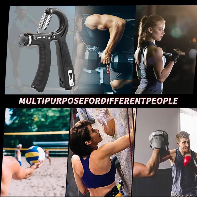 VoVoDeal Adjustable Hand Grip with Digital Counter - Pro Strength Trainer for Men & Women Black-3