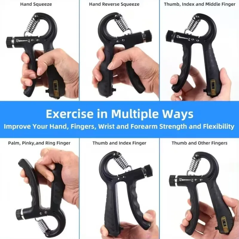 VoVoDeal Adjustable Hand Grip with Digital Counter - Pro Strength Trainer for Men & Women Black-4