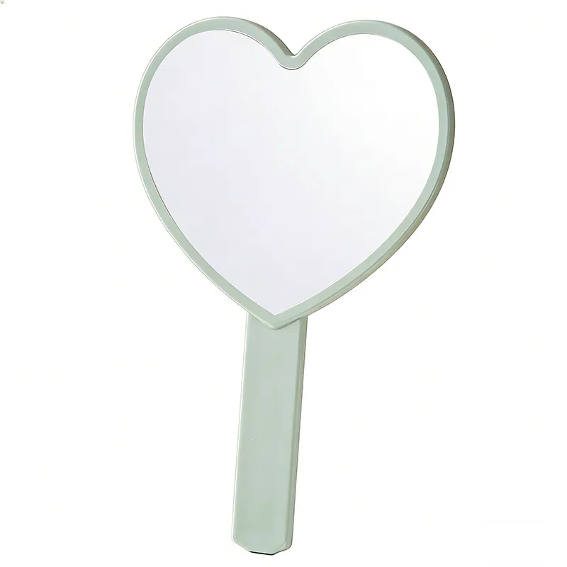 Handheld Makeup Mirror, Heart-Shaped Small Mirror, Portable Mini Hand Mirror for Girls, HD Handheld Mirror for Touch-Ups