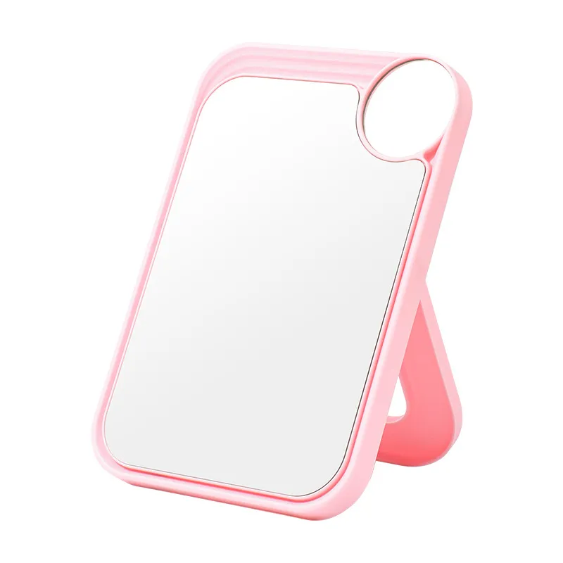 HD Makeup Mirror, Dual-Use Desktop Dressing Table Mirror, Beauty Salon Folding Magnifying Portable Mirror