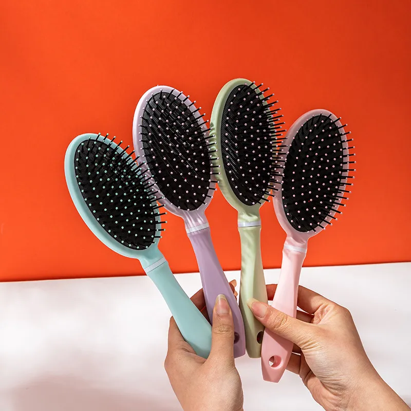 Head Massage Air Cushion Brush for Hair, Unisex Scalp Massager Brush, Volumizing Styling Brush for Women, Airbag Brush Green S-4