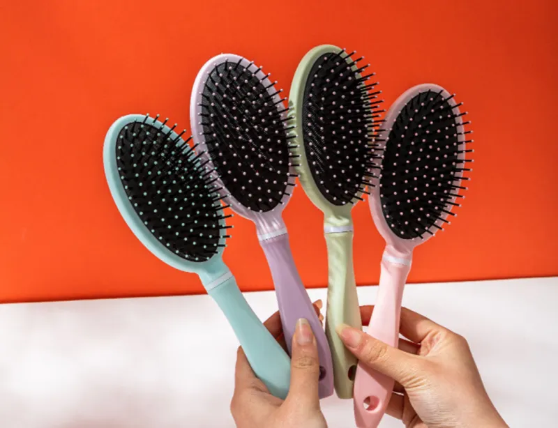 Head Massage Air Cushion Brush for Hair, Unisex Scalp Massager Brush, Volumizing Styling Brush for Women, Airbag Brush Green S-3