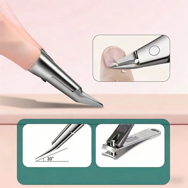 High-precision cuticle scissors, stainless steel eagle-beak pliers, angled nail clippers, ultra-sharp cuticle scissors Yellow-2