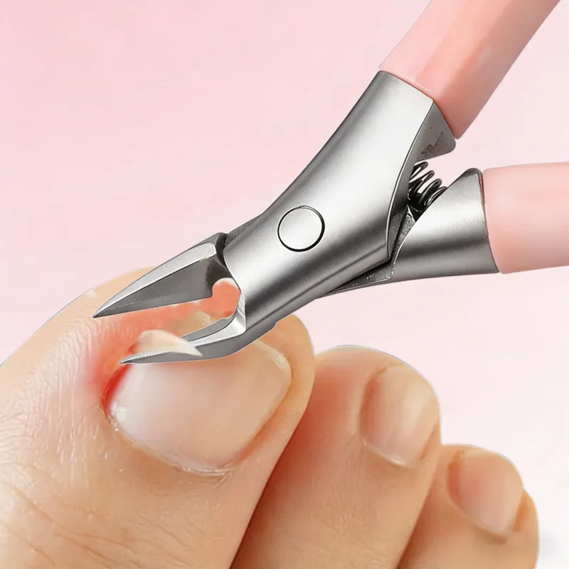 High-precision cuticle scissors, stainless steel eagle-beak pliers, angled nail clippers, ultra-sharp cuticle scissors Orange-7