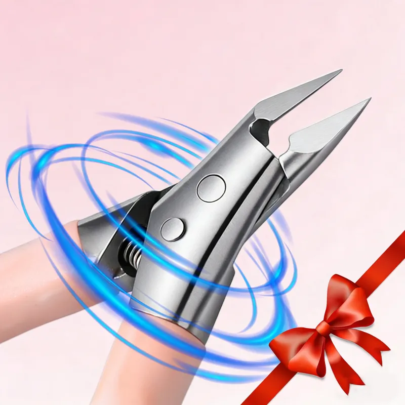 High-precision cuticle scissors, stainless steel eagle-beak pliers, angled nail clippers, ultra-sharp cuticle scissors Green-3