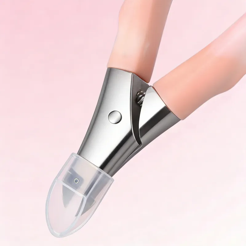 High-precision cuticle scissors, stainless steel eagle-beak pliers, angled nail clippers, ultra-sharp cuticle scissors Pink-4