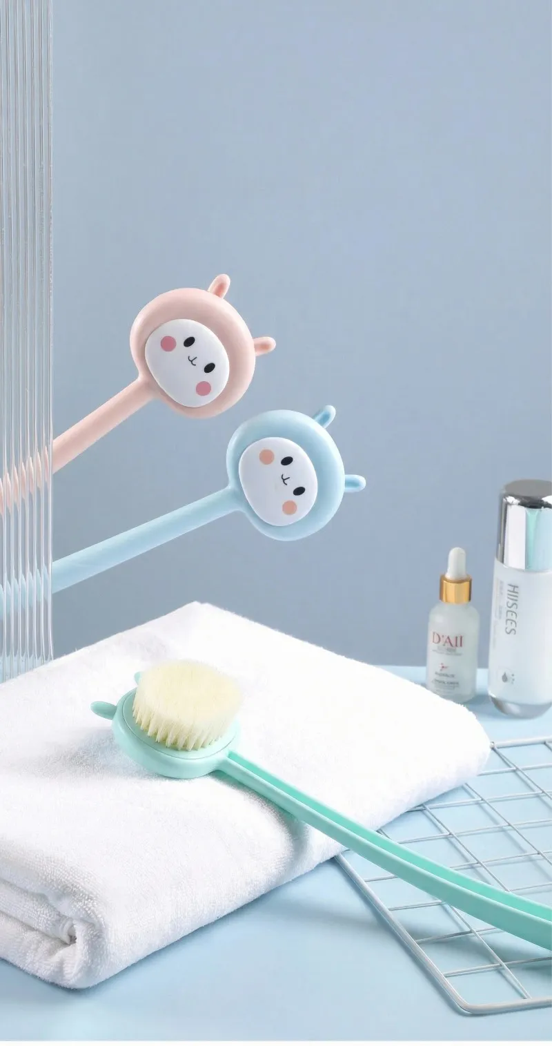 Home Back Scrubbing Tool, Bath Brush for Cleaning and Exfoliating Blue-3