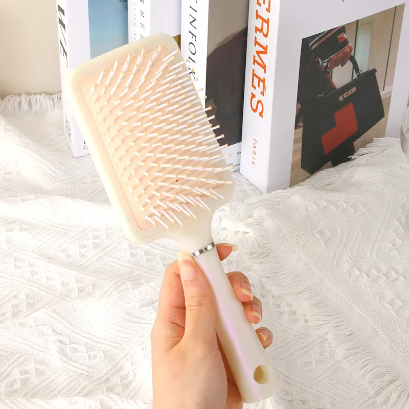 Home Use Women's Volumizing Root Styling Comb with Built-in Cleaning, Plastic Massage Scalp Airbag Cushion, Hair Care comb