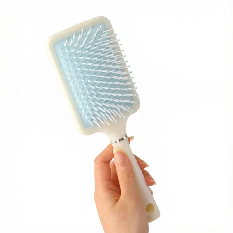 Home Use Women's Volumizing Root Styling Comb with Built-in Cleaning, Plastic Massage Scalp Airbag Cushion, Hair Care comb