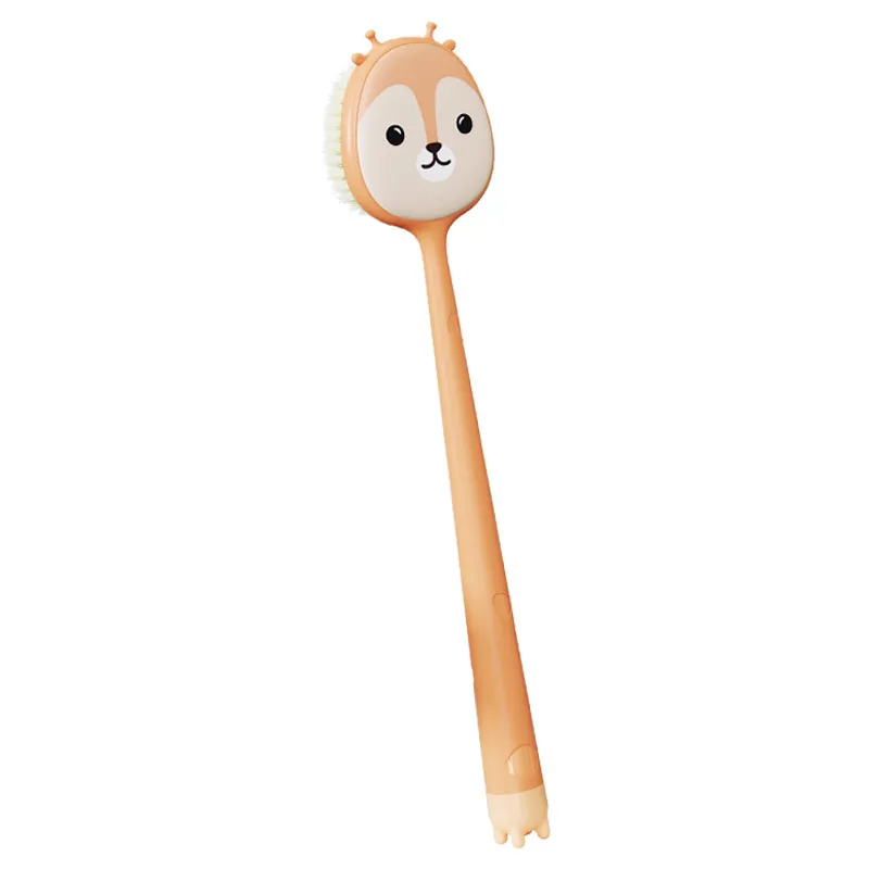Household Bath Brush, Long-Handle Soft Bristle Dual-Use, Cute Strong Scrubbing Body Brush