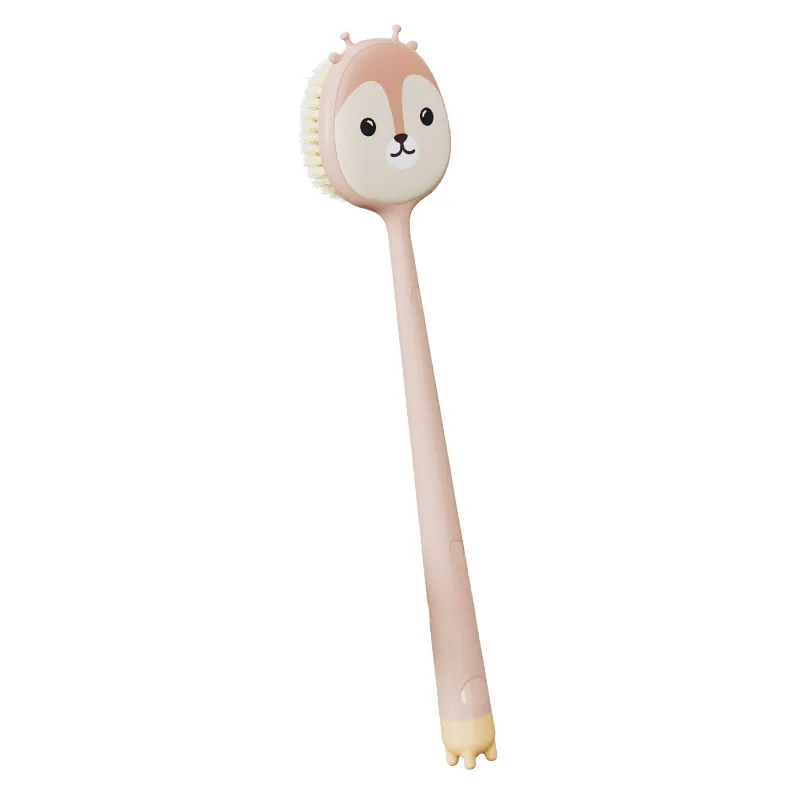 Household Bath Brush, Long-Handle Soft Bristle Dual-Use, Cute Strong Scrubbing Body Brush