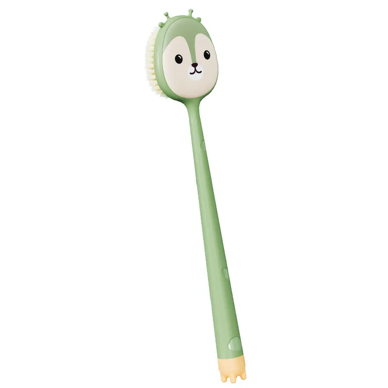 Household Bath Brush, Long-Handle Soft Bristle Dual-Use, Cute Strong Scrubbing Body Brush