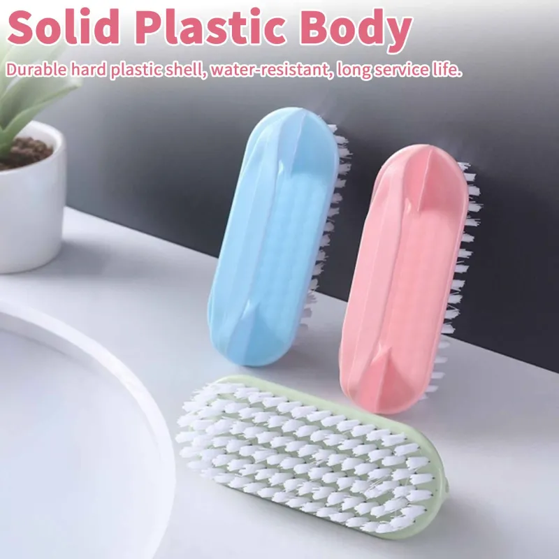 10PCS Household cleaning brushes, plastic soft-bristle brushes, shoe brushes, laundry brushes, scrub brushes, small brushes Green-4