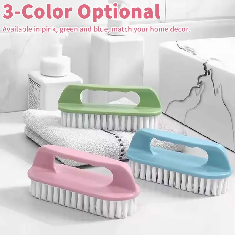 10PCS Household cleaning brushes, plastic soft-bristle brushes, shoe brushes, laundry brushes, scrub brushes, small brushes Green-7