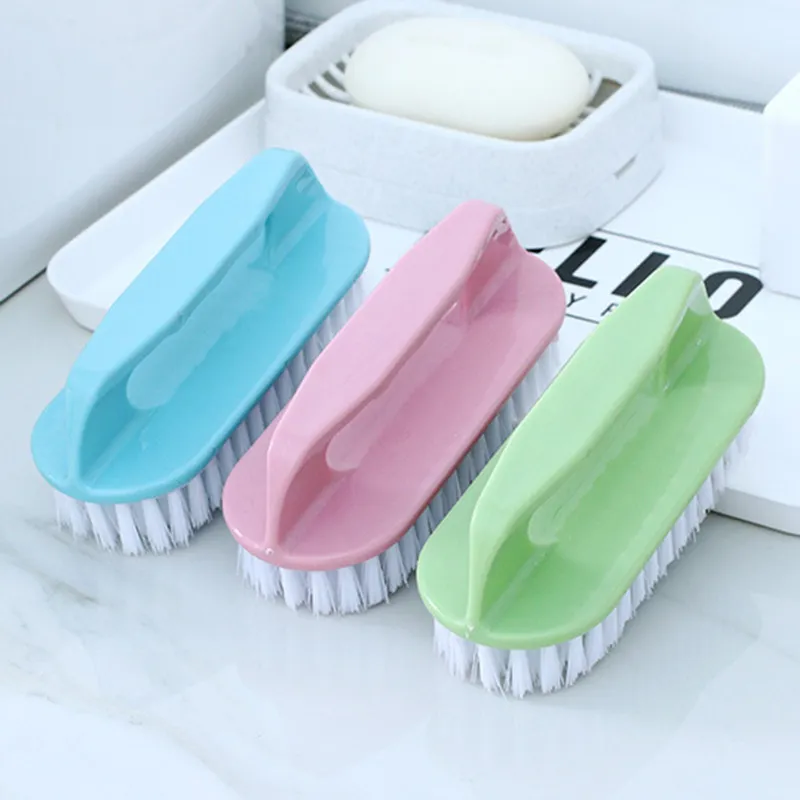 Household cleaning brushes, plastic soft-bristle brushes, shoe brushes, laundry brushes, scrub brushes, small brushes Pink-5