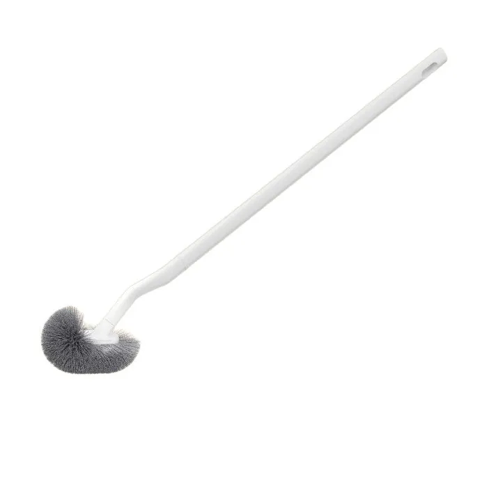 Household Japanese-style S-shaped toilet brush with long handle and soft bristles, wall-mounted toilet cleaning brush
