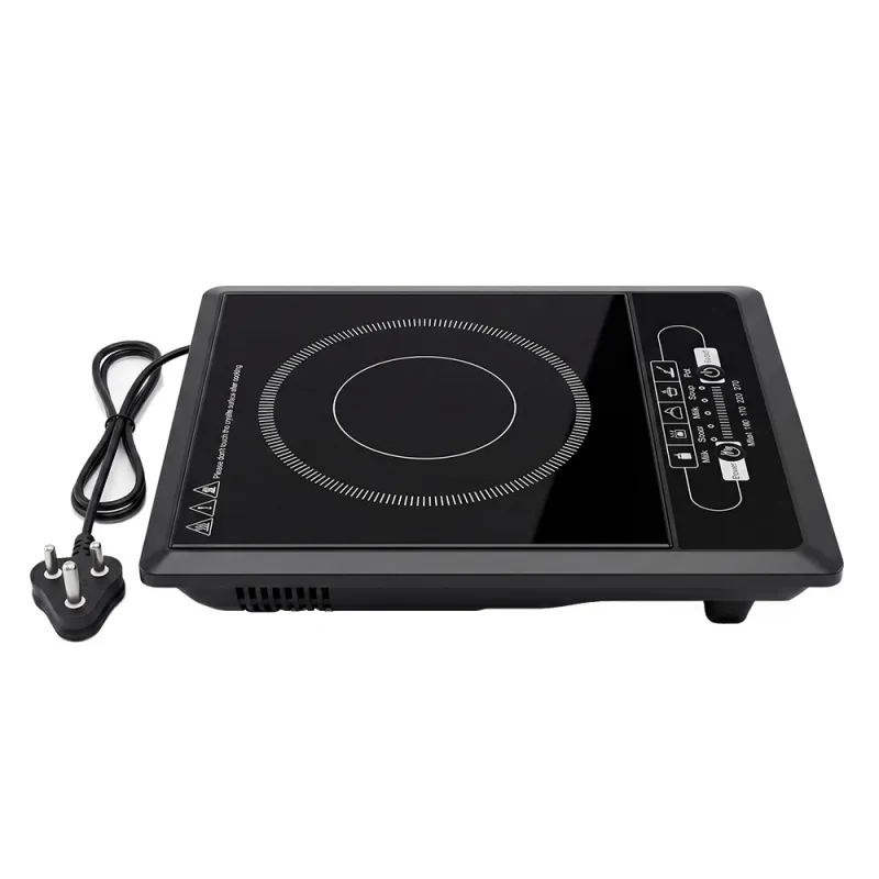 Ultra-Fast 2200W Induction Cooktop with Ceramic Glass Panel – Smart Electric Chulha with Specialized Curry & Fry Modes (16A Indian Plug) Black  39*31*9.5-8