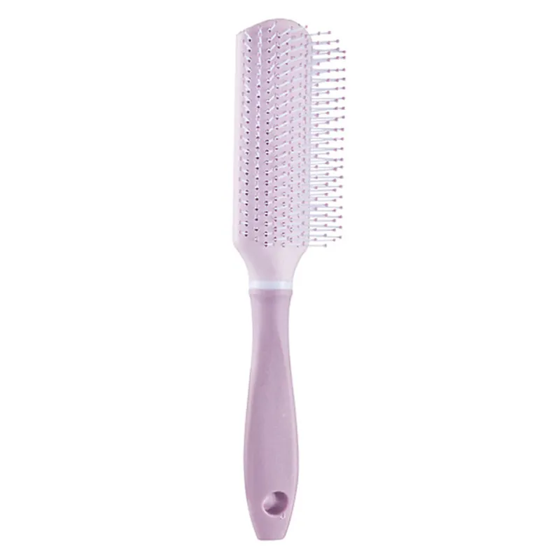 INS-style voluminous hairstyle for men and women, long-handled nine-row comb for styling Purple