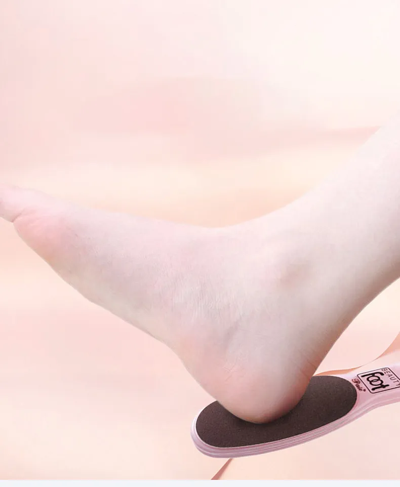 Japanese foot file/grater for removing dead skin and calluses, double-sided foot scrub/file for exfoliating and smoothing heels. Pink-2
