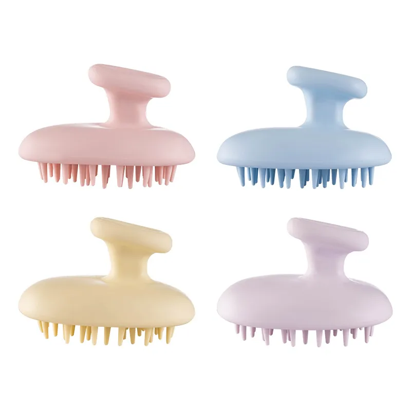 Japanese-style massage coarse-tooth integrated shampoo brush for men and women, cleans and relieves itchy scalp, dual-use for wet and dry cleaning Blue S-3