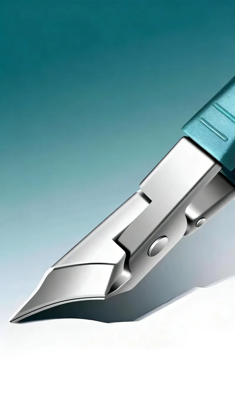 Large Open Ultra-Sharp Slanted Nail Clipper, High-End German Imported Original Splash-Proof Cuticle Nipper Green-3