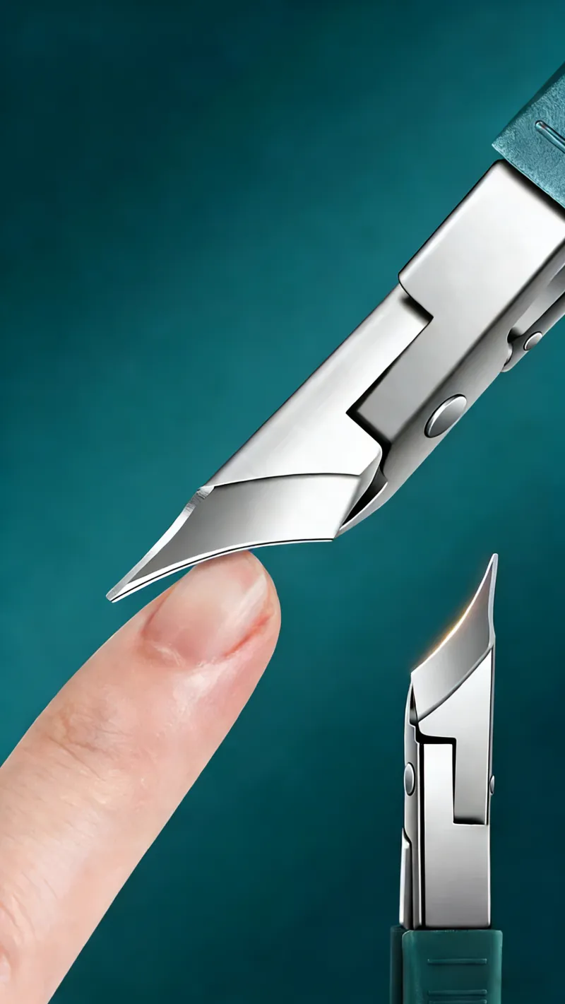 Large Open Ultra-Sharp Slanted Nail Clipper, High-End German Imported Original Splash-Proof Cuticle Nipper Green-4