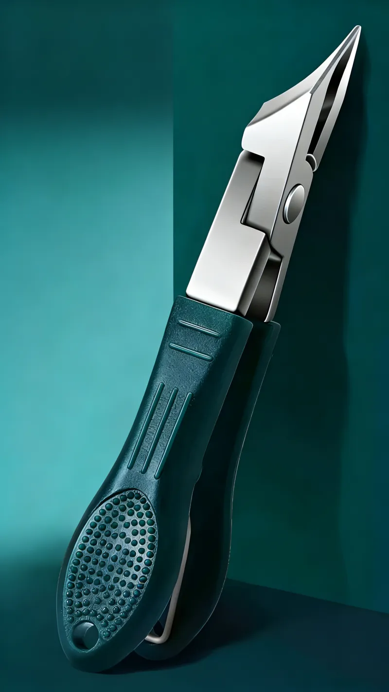 Large Open Ultra-Sharp Slanted Nail Clipper, High-End German Imported Original Splash-Proof Cuticle Nipper Green-6