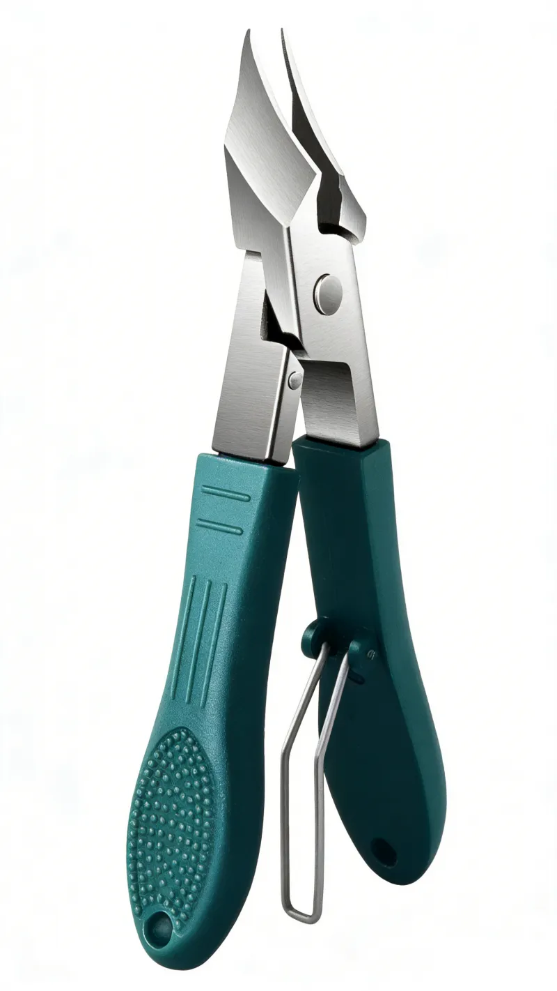 Large Open Ultra-Sharp Slanted Nail Clipper, High-End German Imported Original Splash-Proof Cuticle Nipper Green-7