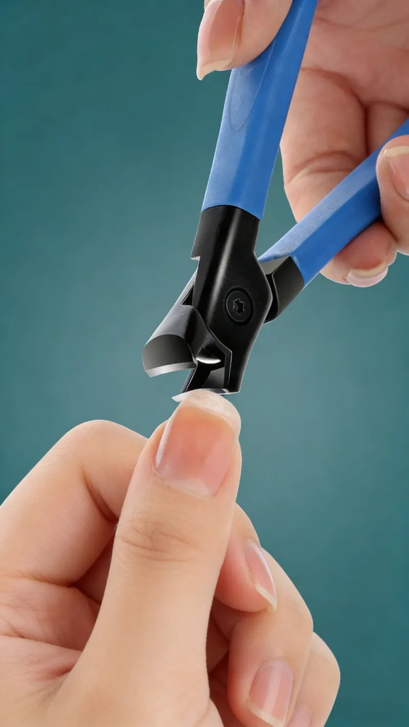 Large opening toenail clippers, specially designed for trimming thick and hard toenails, with anti-splash feature. Green-1