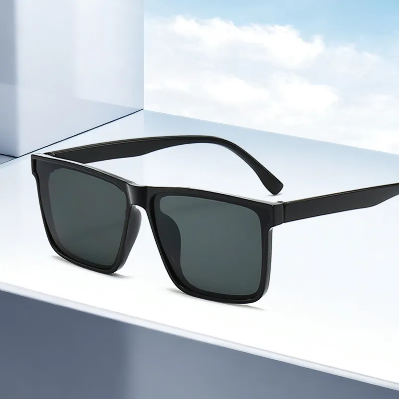 Latest Black Frame Retro Square Stylish Sunglasses, Goggles For Men's and Women's UV protected Black-2