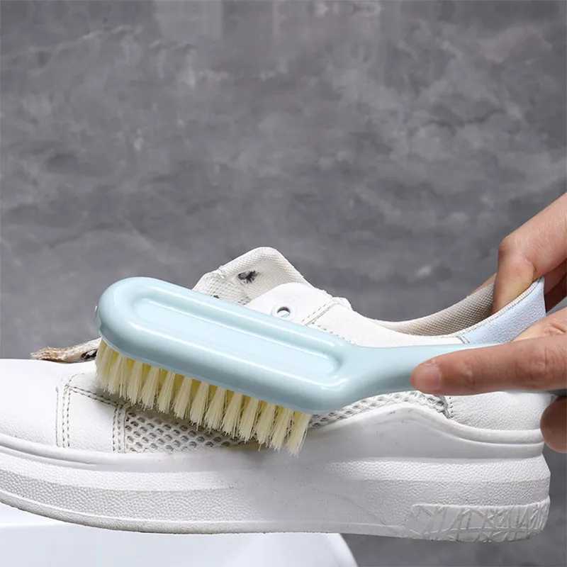 Laundry brush, cleaning brush, durable and multi-functional household daily-use brush, hangable Blue-2