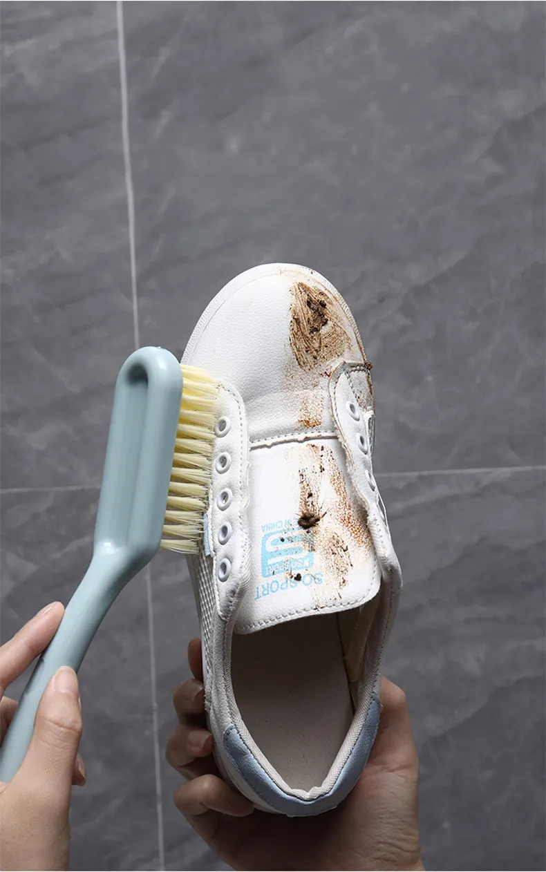 Laundry brush, cleaning brush, durable and multi-functional household daily-use brush, hangable Blue-1