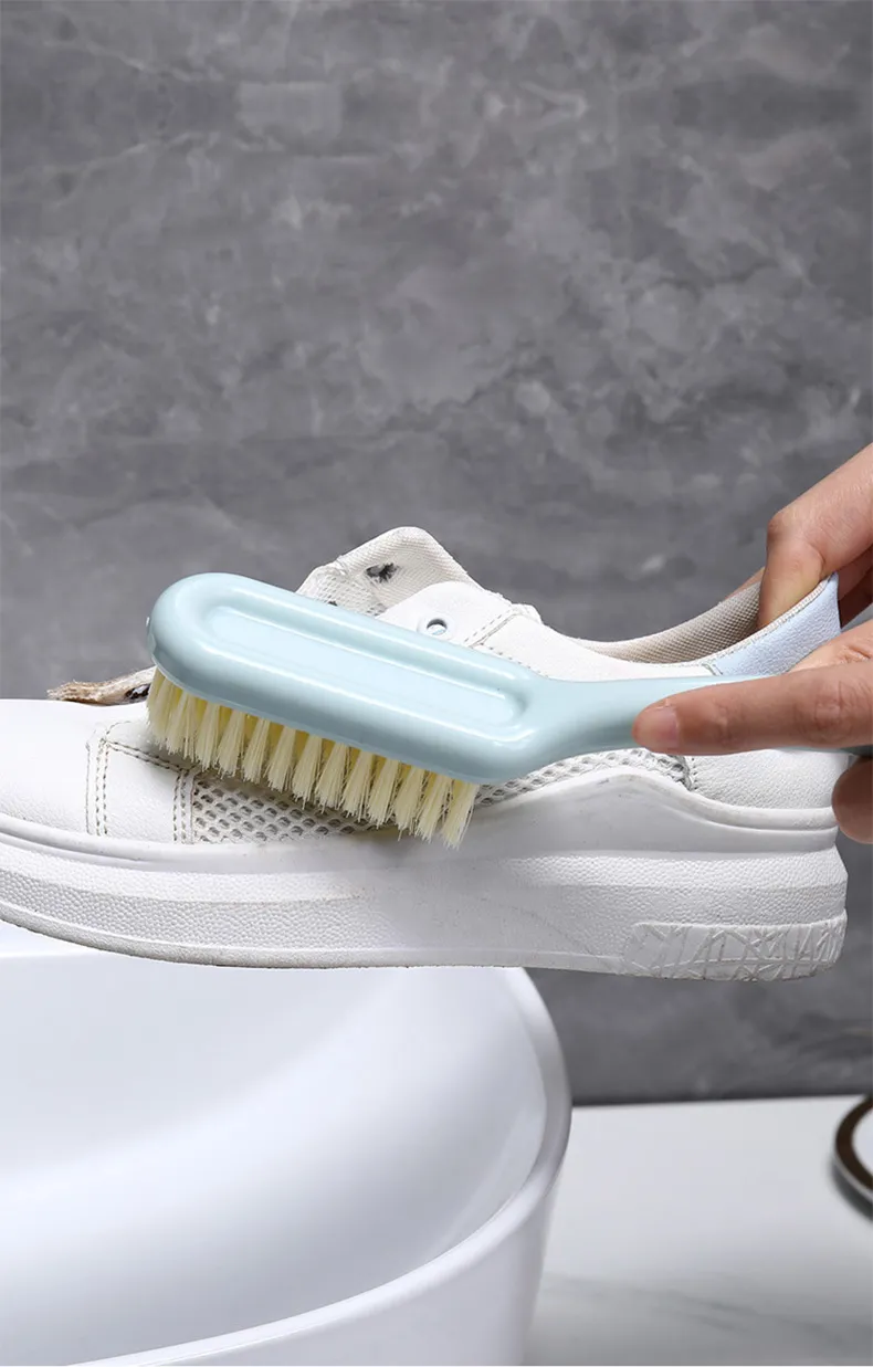 Laundry brush, cleaning brush, durable and multi-functional household daily-use brush, hangable Blue-2