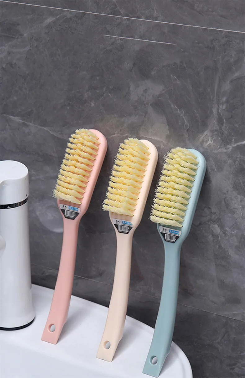 Laundry brush, cleaning brush, durable and multi-functional household daily-use brush, hangable Blue-3
