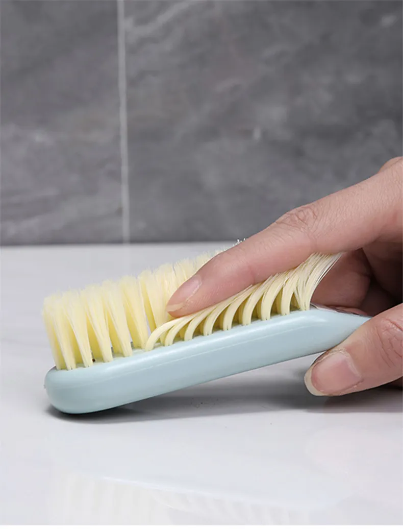 Laundry brush, cleaning brush, durable and multi-functional household daily-use brush, hangable Blue-4