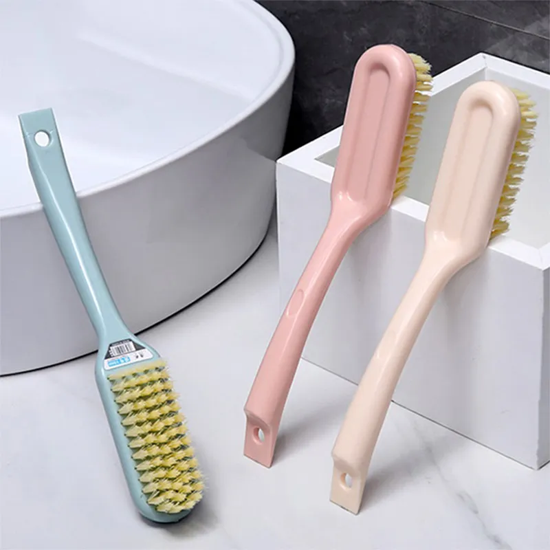 Laundry brush, cleaning brush, durable and multi-functional household daily-use brush, hangable Pink-3