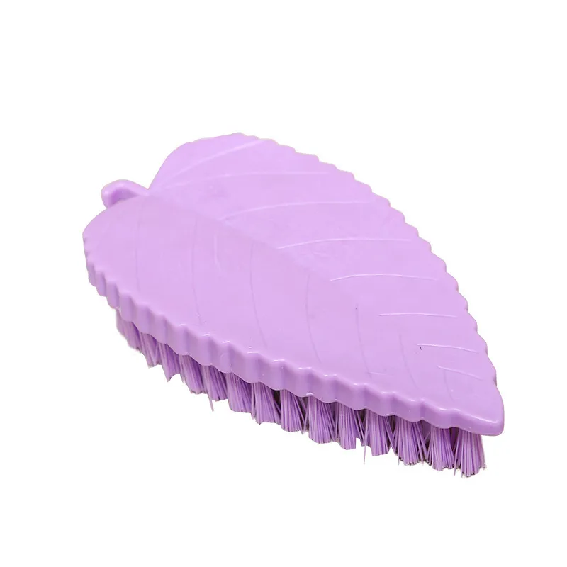 10PCS Leaf-shaped Laundry Brush Handheld Shoe Brush Creative Laundry Brush