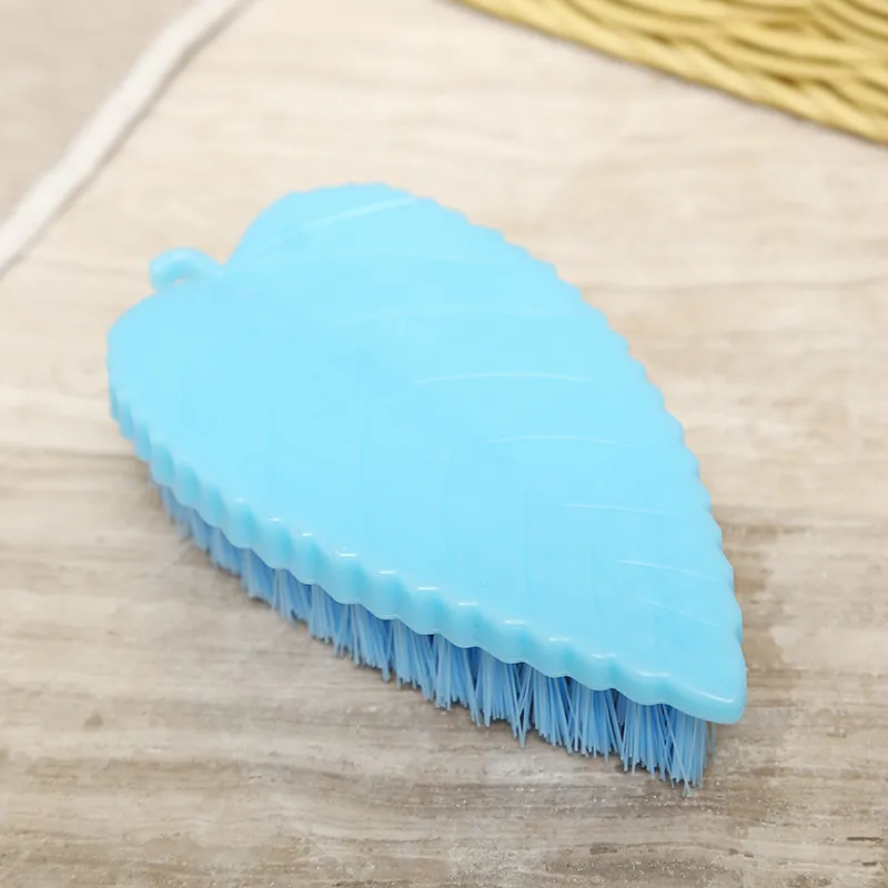 Leaf-shaped Laundry Brush Handheld Shoe Brush Creative Laundry Brush Mixed-3