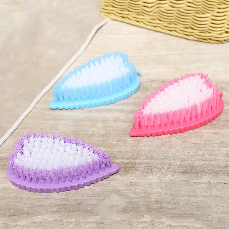 Leaf-shaped Laundry Brush Handheld Shoe Brush Creative Laundry Brush Mixed-5