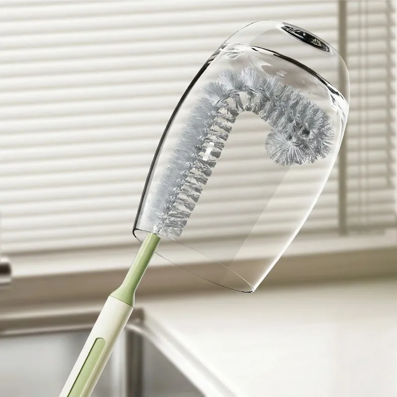 Long Bottle Cleaning Brush for Long and Narrow Neck Kombucha, Baby Bottles, Brewing Bottle Cleaner, Easy to Clean Corner, Adjustable Green-6