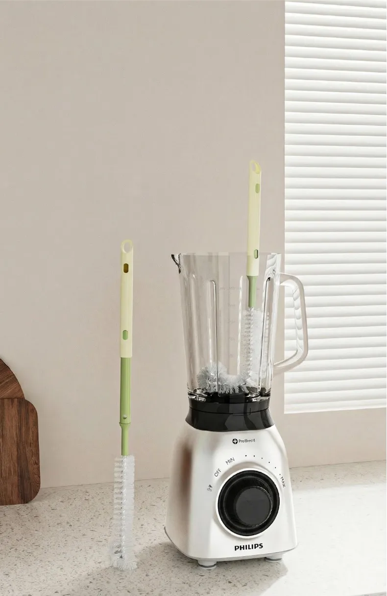 Long Bottle Cleaning Brush for Long and Narrow Neck Kombucha, Baby Bottles, Brewing Bottle Cleaner, Easy to Clean Corner, Adjustable Green-1