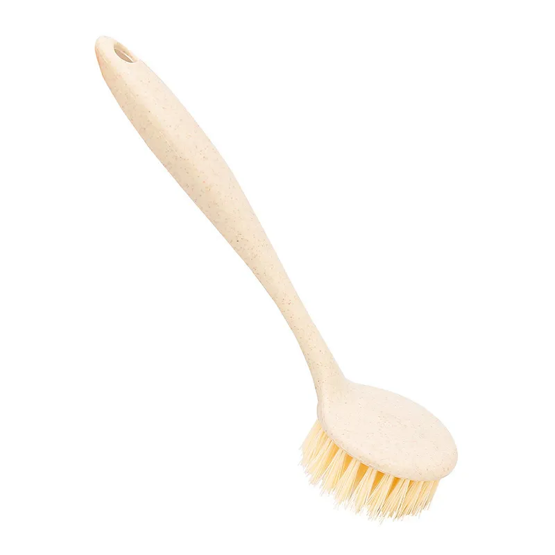 Long-handled pot brush for household kitchen sinks and stovetops, multi-functional cleaning brush for removing stains.