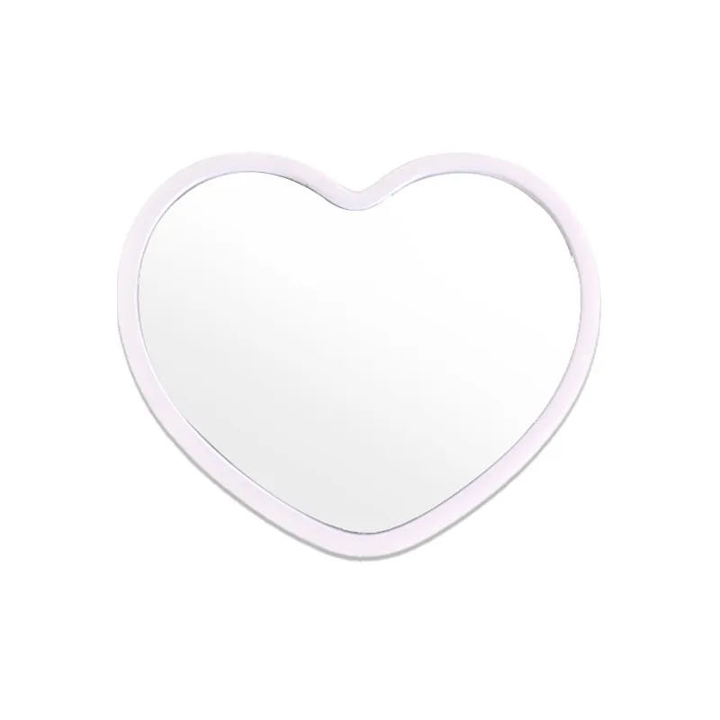 Love Heart Mini Mirror, Portable Makeup Mirror, Student Dormitory Vanity Mirror, Heart-Shaped Small Gift Mirror